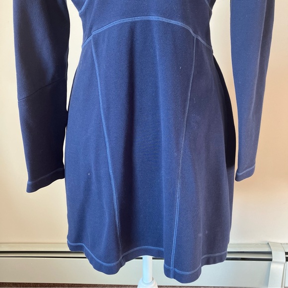 Athleta Cassidy Ponte Knit 1/2-Zip Navy Blue Long Sleeve Dress size Small P - Picture 8 of 10